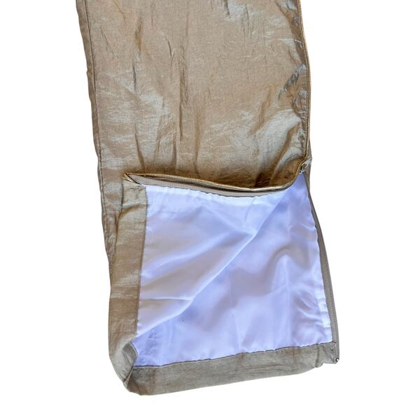 Vtg Womens 90s Workout Set Windbreaker Jacket & Pants Sz M Beige Golden Girl SEE - Picture 9 of 16